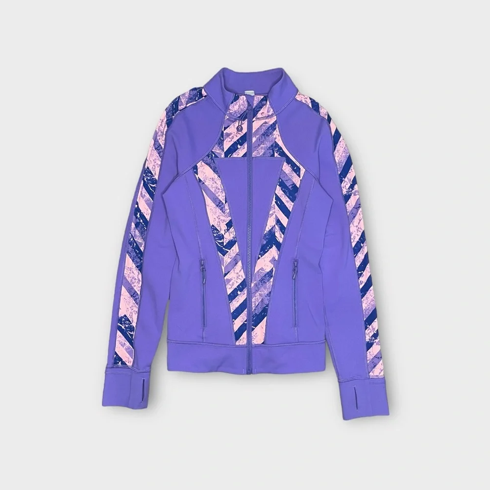 Ivivva By Lululemon Pink & Lavender Perfect Your Practice Jacket